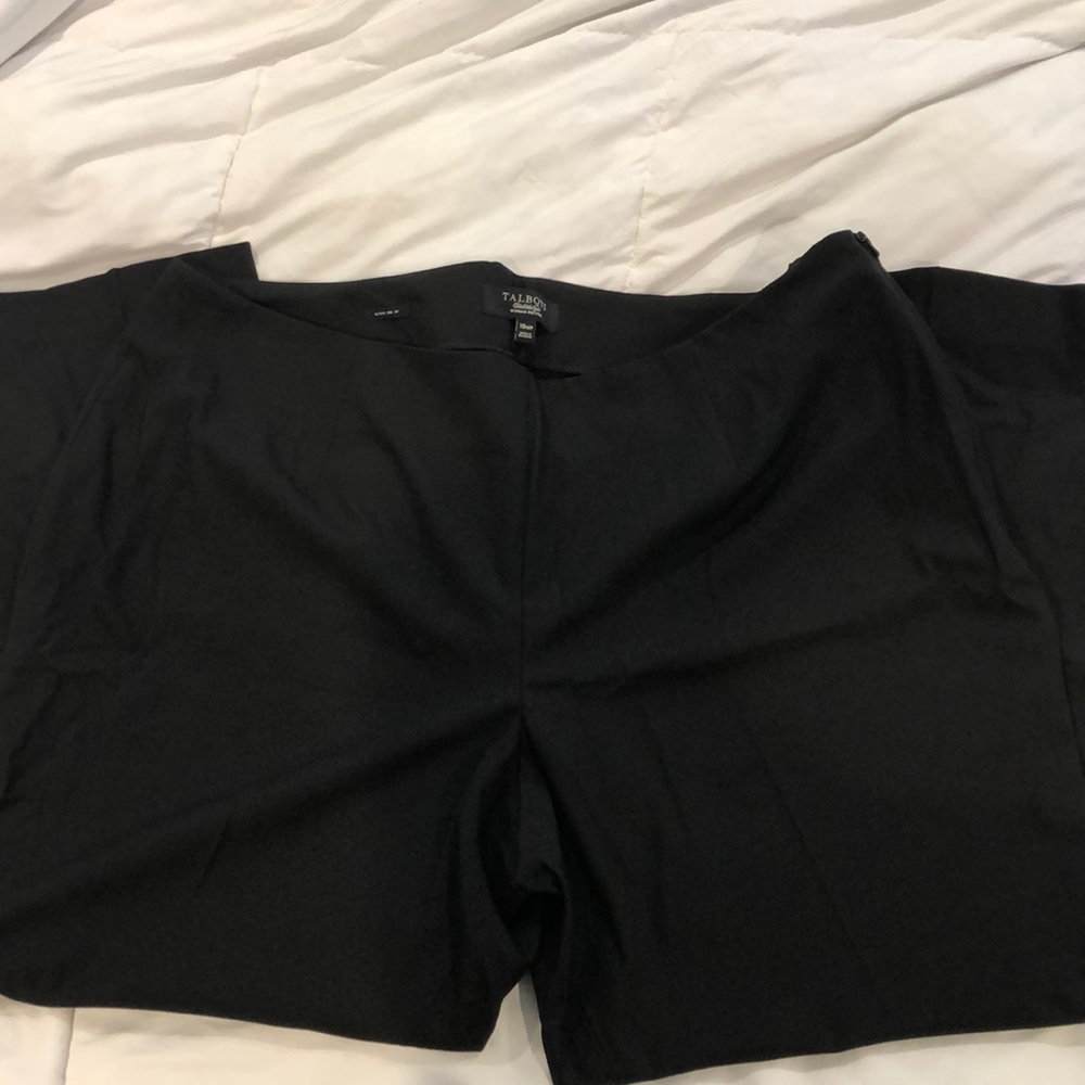 Talbots side zip black ankle dress pants